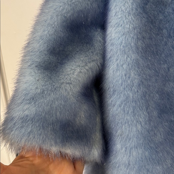 ROTHSCHILD BEAUTIFUL BLUE FAUX FUR HOODED JACKET 3T - Picture 4 of 8